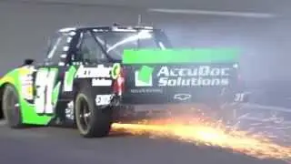 2012 American Ethanol 200 - James Buescher Crash
