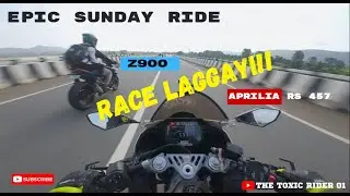 Epic Sunday Ride | Kawasaki Z900 AND Aprilia RS 457 | Race Lag Gayi 🔥