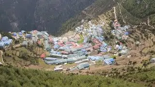 Time-Lapse Of Namche Bazaar Stock Video