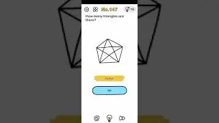 Brain Out Level 147 | How many triangles are there | Brain Out Game Solution Level 147