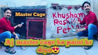 Aj master cage ko paint kr diya ||Khusham Rashid Pets Vlog