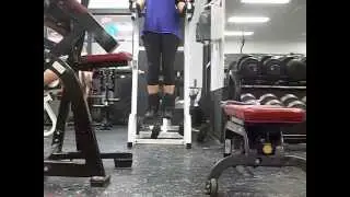 Daph13 Fit and 40: Dipstation kneeup with 20 pound ankle weight May 2013