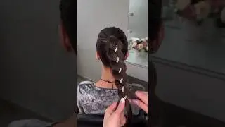 bridal braid with rimstone chain#hairstyle #hair #braids #music