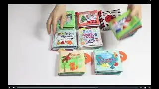 Educational Mini Cloth Books (8-Piece Set) | My First Soft Baby Books