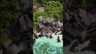 Is it definition of paradise ? #drone #islandbeach #sea #travel #nature #beach #paradise #seychelles