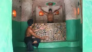 1 Month Build Amazing 4 Underground Of Swimming Pool, Secret Simple House ,Waterfall, Water Slide