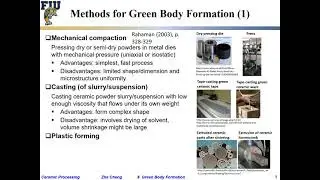 Ceramic Processing L6-02  Green body formation methods