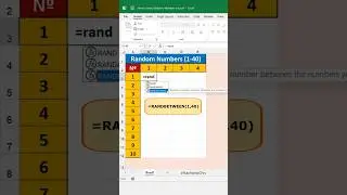 How to Use RANDBETWEEN Function in Excel #short #microsoftexcel #excelbasic