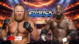 WWE 2K25 &ndash; Brock Lesnar vs Oba Femi 🔥 Extreme Rules Match | 4K 60FPS