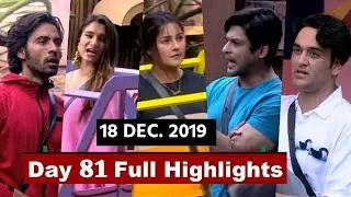 Bigg Boss 13 : Watch Day 81 Full Highlights |Tonight Full Episode 81 |Captaincy Task