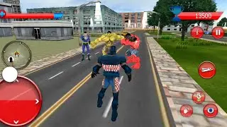 Flying Captain Robot Laser Superhero Crime Battle | Captain Hero Vs Monster villain Android GamePlay
