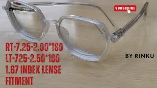 Sheet white transparent frame high power blue cut lens fitment#rinkuvachil 