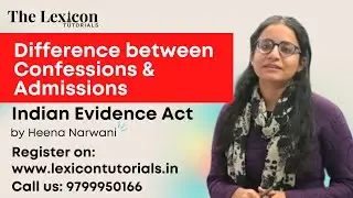 Difference between Confessions & Admissions | Section 31| #judiciary #evidence #rjs #law #highcourt