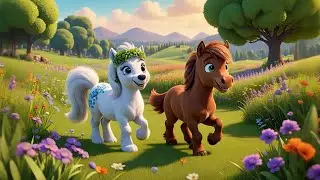 Three Playful Ponies Skip and Cheer | Fun Animal Movement Song for Kids | Nursery Rhymes