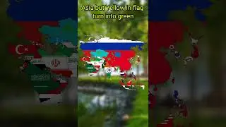 Asia but yellow&nbsp;in flag turn into green #colors #map #flag #shorts #geography