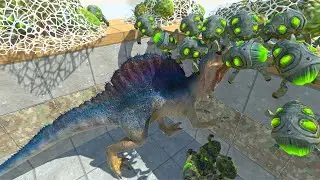 100 Space Bugs Xenoverm Vs Carnivore Dinosaurs - Animal Revolt Battle Simulator