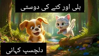 New Kids Animation| Cat And Dog Friendship Story|Hindi or urdu kahaniya|Moral Stories| Kids Stories