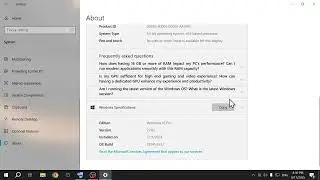 MICROSOFT Windows 10 &ndash; How to Find Computer Specs