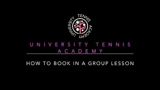 How to book in a group tennis lesson