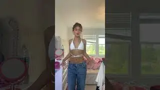 bikini tops with jeans are top tier for me #summer #outfits #shorts #shortsfeed #viral #booktok #lol