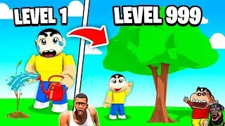 SHINCHAN UPGRADED NOOB TREE TO GOD LEVEL TREE in ROBLOX with FRANKLIN & CHOP | DREAM SQUAD