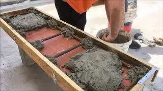 Making a concrete bench