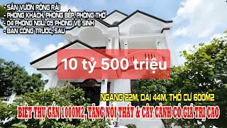 Biệt thự 1.000m2, trung tâm TP Rạch Giá, gần chợ 30-4, để lại nội thất và cây cảnh | 10 tỷ 500 triệu