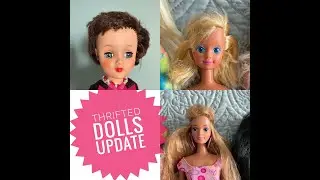 Thrifted dolls update after the clean-up Barbie Revlon doll