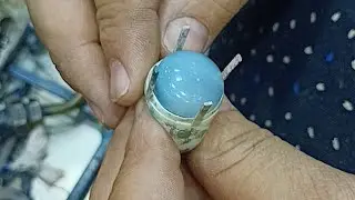 تركيب سنان لخاتم لفص عقيق لتسبيت الفص