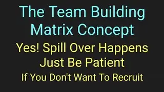 The Team Building Matrix ConceptYes! Spill Over Happens Just Be PatientIf You Don't Want To Recruit