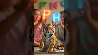 Small Tiger Learning ABC 🐯 | ABC Song for Kids | Learn Alphabet Fun #viral #kidsshorts