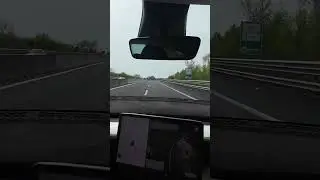 411 Km road trip, INCREDIBLE +10% efficiency with HALODISC V2! Part 7 #tesla #modely #shorts