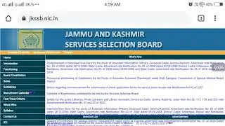 JkSsb Fresh Jobs !! Online Link Available Now !! Jkssb Jobs 2021