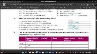 (Unit 18: Holidays  )Exercises English Vocabulary in Use – Elementary