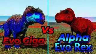 Alpha Evo Rex Vs Evo Giga | Ark Survival Ascended | Ark Mods | Ark Battles | Gameplay | Ai