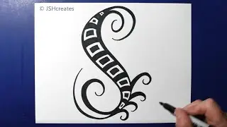 How To Draw a Groovy Letter S / JSHcreates