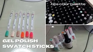 Nail Gel Polish Swatch Sticks | Tips Color Palette | Swatch Sticks Tutorial