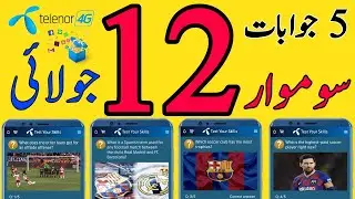 12 July 2021 Questions and Answers | My Telenor TODAY questions | Telenor Questions Today Quiz App