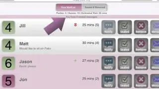 WaitList Demo for iPad