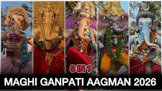 Mumbai’s Maghi Ganpati Aagman 2026😍Charkop Cha Samrat & Chintamani😱Maghi Ganpati Aagman Sohala 2026