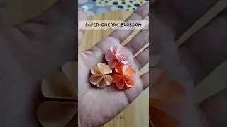 🌸 Как легко сделать вишневый цвет из бумаги 🌸 #shorts
