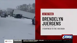 QC Eyewitness speaks on I-80 multi vehicle crash