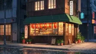Rainy Tokyo Evening 🌙 Soft Lofi Instrumental to Relax