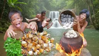 Mrr Cooking Food-Cooking Egg Duck Eating by Jungle Cooking Chanell.