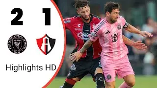 Messi Leads Inter Miami to 2-1 Victory Over Atlas FC | Highlights HD