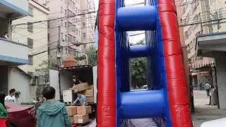 Giant double-sided inflatable football dart board