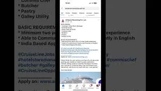 Apply for cruise ship jobs from india 🇮🇳 | Cruise Ship Recruitment | #cruisejobs