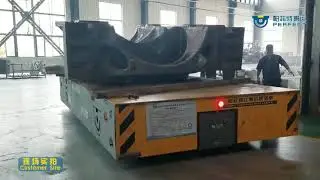 industrial electric powered transfer trolley precast concrete workshop using
