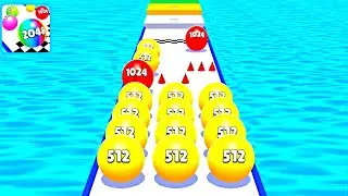 Ball Run 2048 Merge Race Run 3D ! All Levels Gameplay (124-131) android, ios