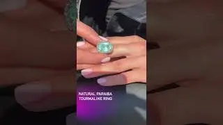 Natural Paraiba tourmaline and Diamond ring, #naturalgemstone GIA certified, www.goldaevo.com
